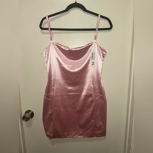 Meski Light-Pink Mini bodycon dress